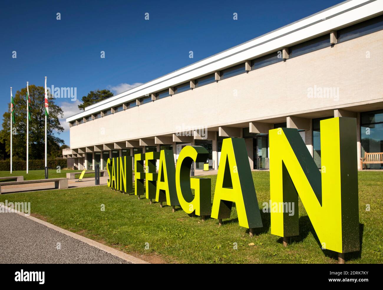 UK, Wales, Cardiff, St Fagans, National Museum of History, Main Building entrance Stock Photo