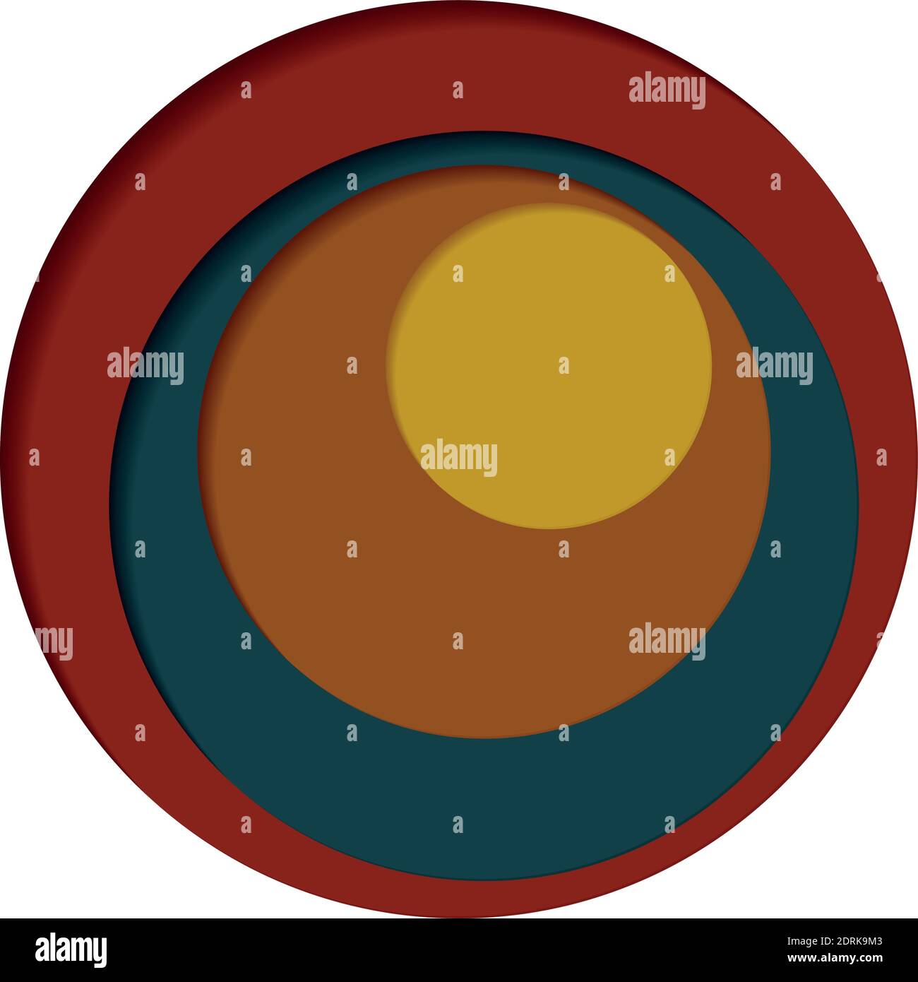 Round palette of four colors on a white background - Vector illustration Stock Vector