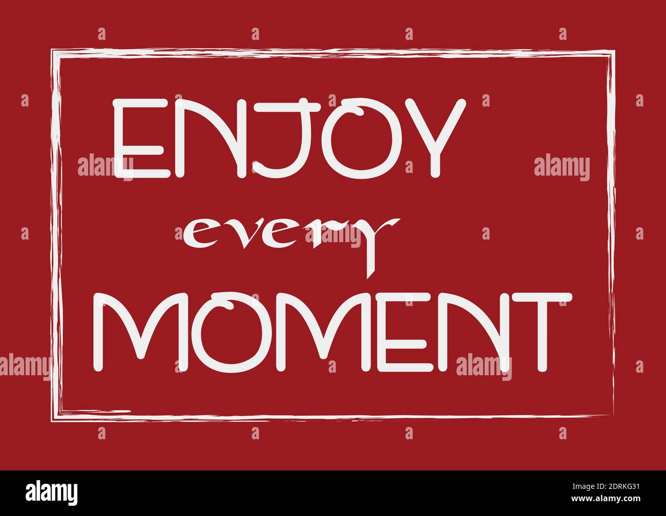 Enjoy every moment Inspiring quote Vector illustration Stock Vector