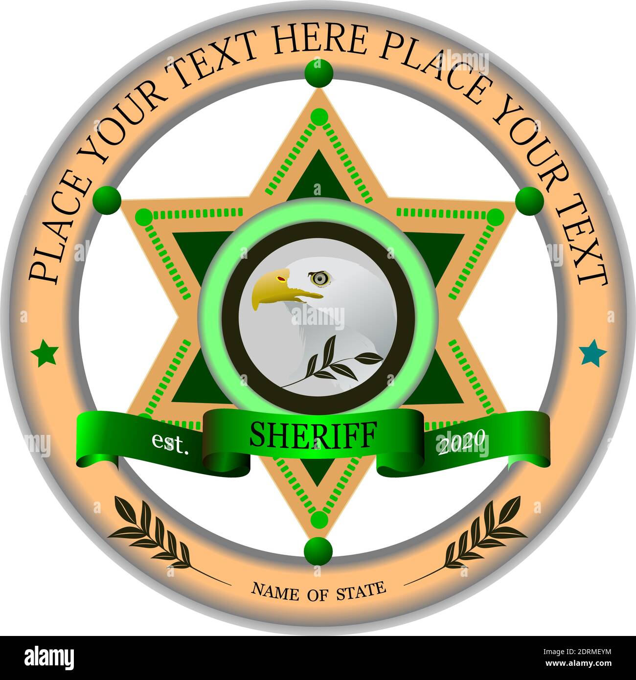 Sheriff's badge on a white background Stock Vector Image & Art - Alamy