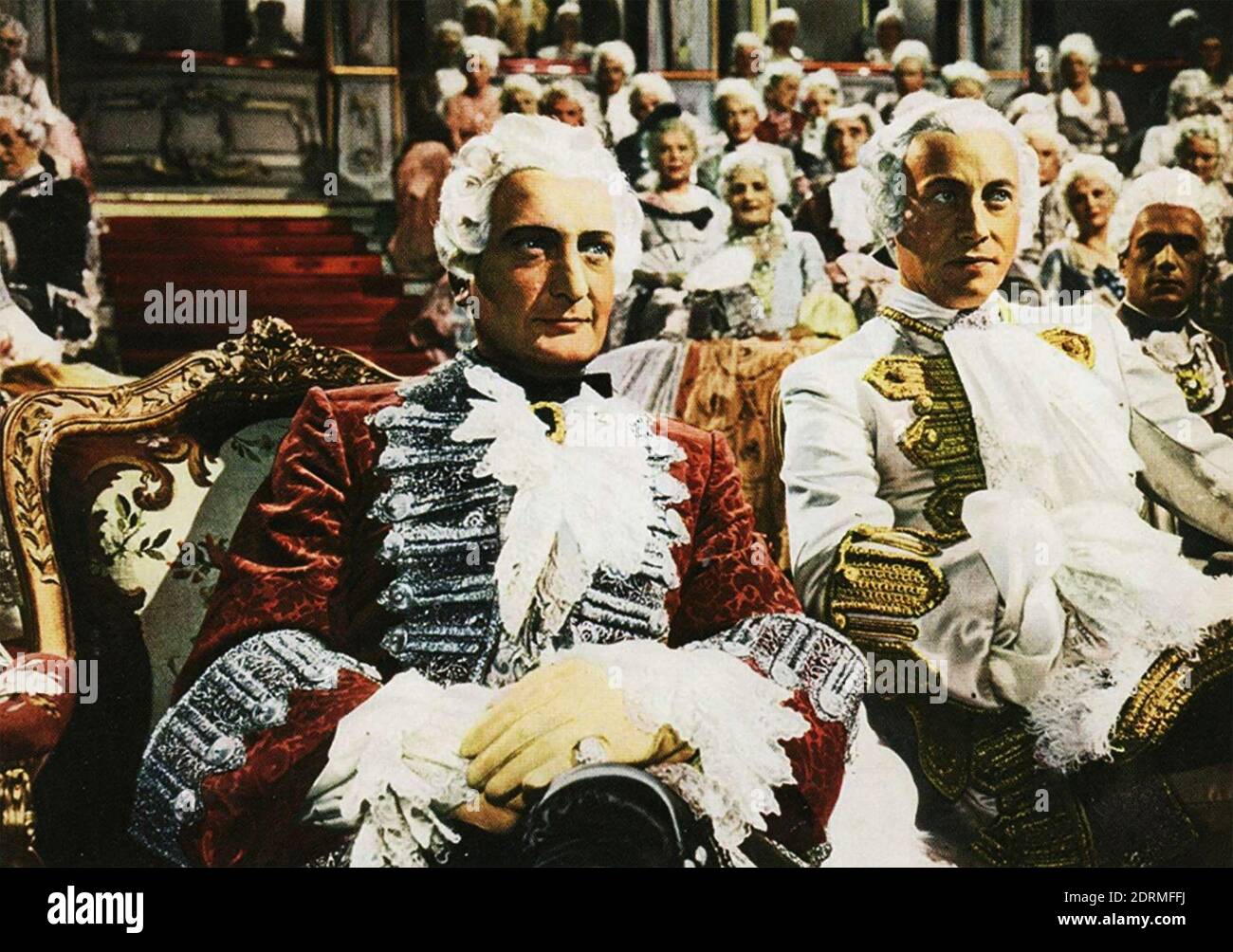 MÜNCHHAUSEN 1943 Universum Film production with Hans Albers in the title role here at left on a visit to the Russian Court Stock Photo
