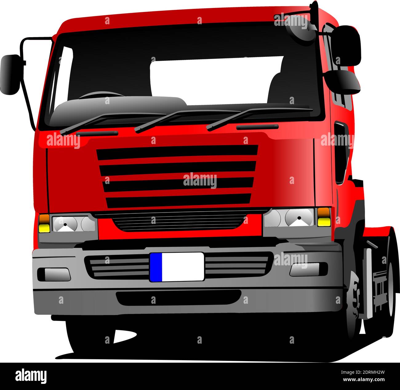 Vector illustration of red  truck Stock Vector