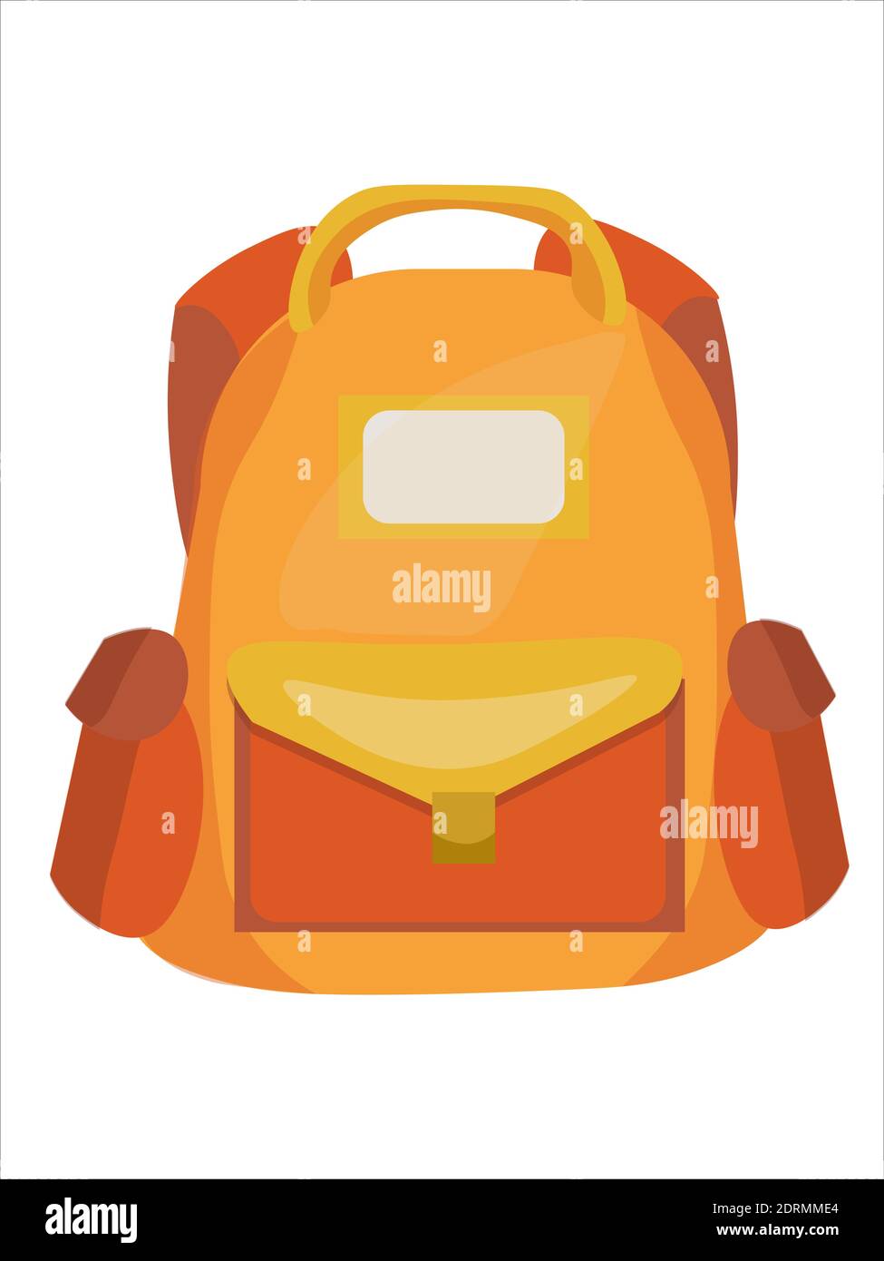 Vector orange with red school backpack Stock Vector
