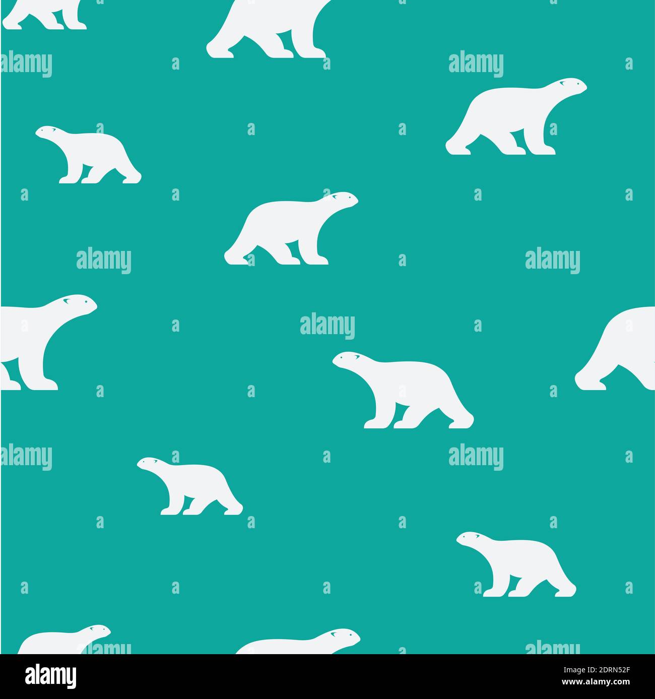 Vector seamless pattern with bear on blue background. wallpaper. Easy editable layered vector illustration. Stock Vector