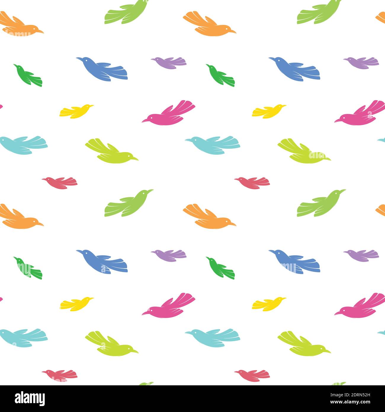 Bird vector art background design for fabric and decor. Seamless pattern. Easy editable layered vector illustration. Stock Vector