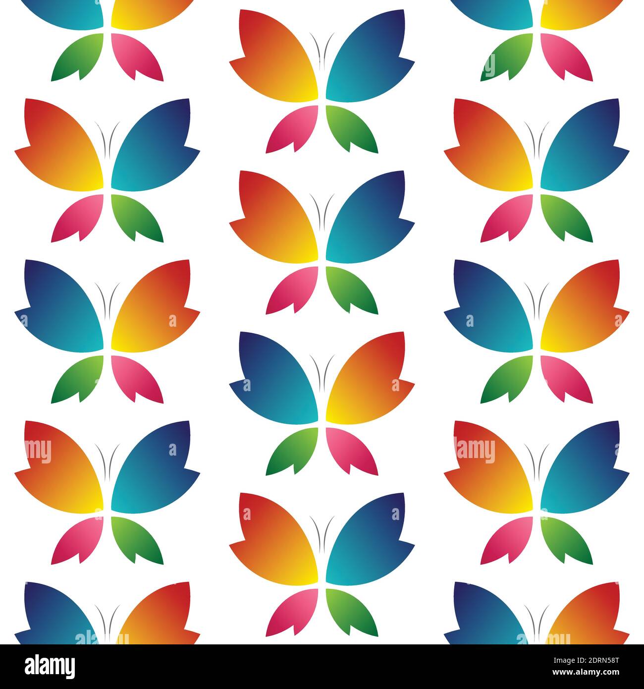 Vector seamless pattern with butterfly on white background. wallpaper ...