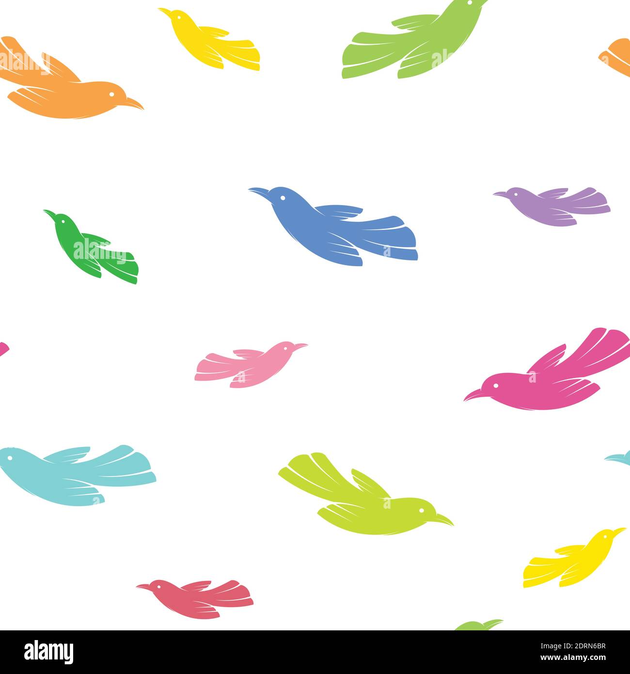 Bird vector art background design for fabric and decor. Seamless pattern. Easy editable layered vector illustration. Stock Vector