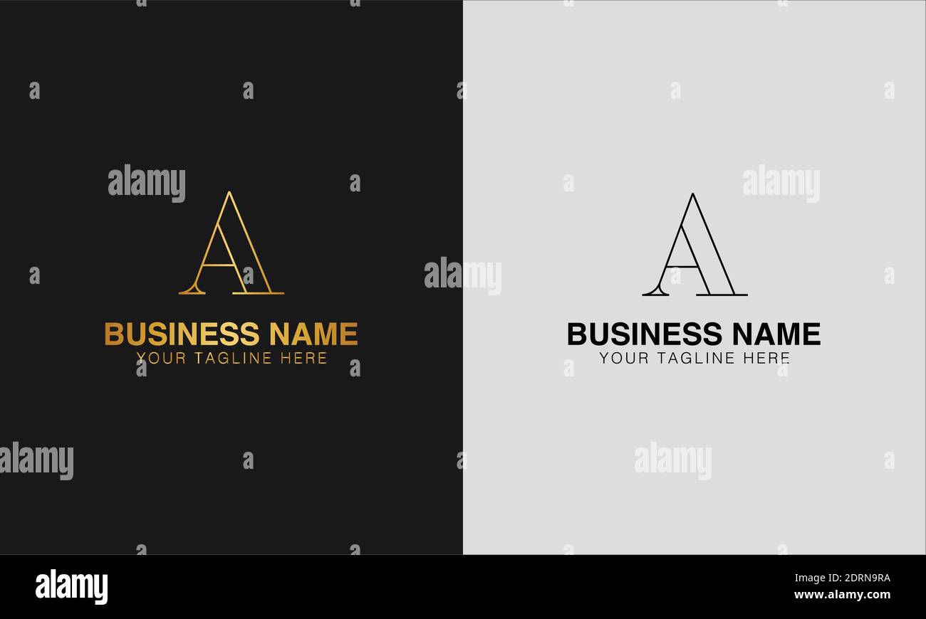 A initial  based abstract modern minimal creative logo, vector template image. luxury logotype logo, initial logo. Stock Vector