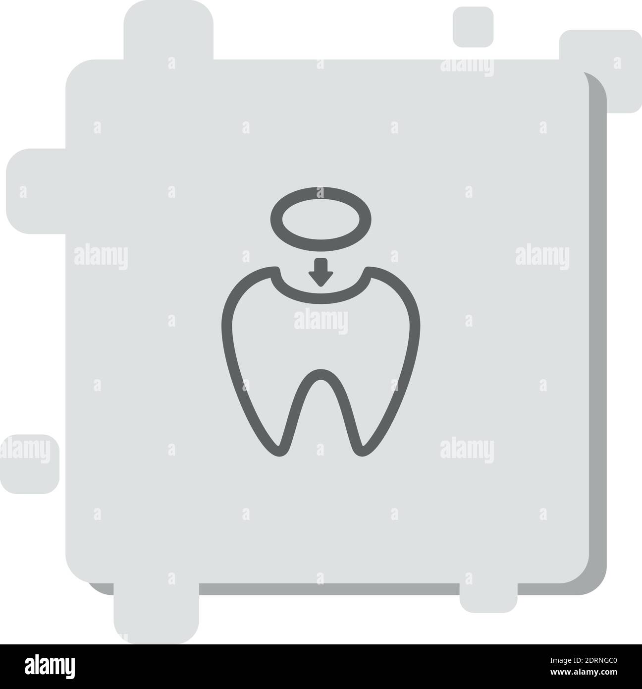 tooth filling vector icon modern simple vector illustration Stock Vector