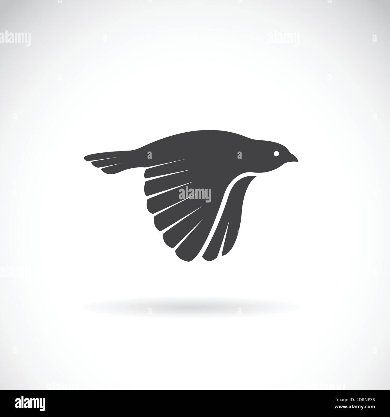 Vector image of an bird icon on white background. Finch. Easy editable layered vector illustration. Animals. Stock Vector