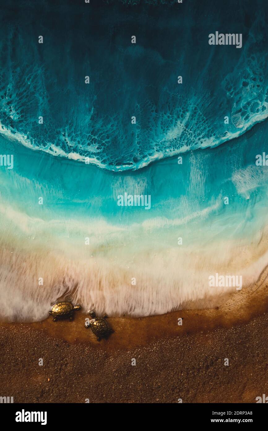 Abstract background imitating sea waves and water texture. Stock Photo