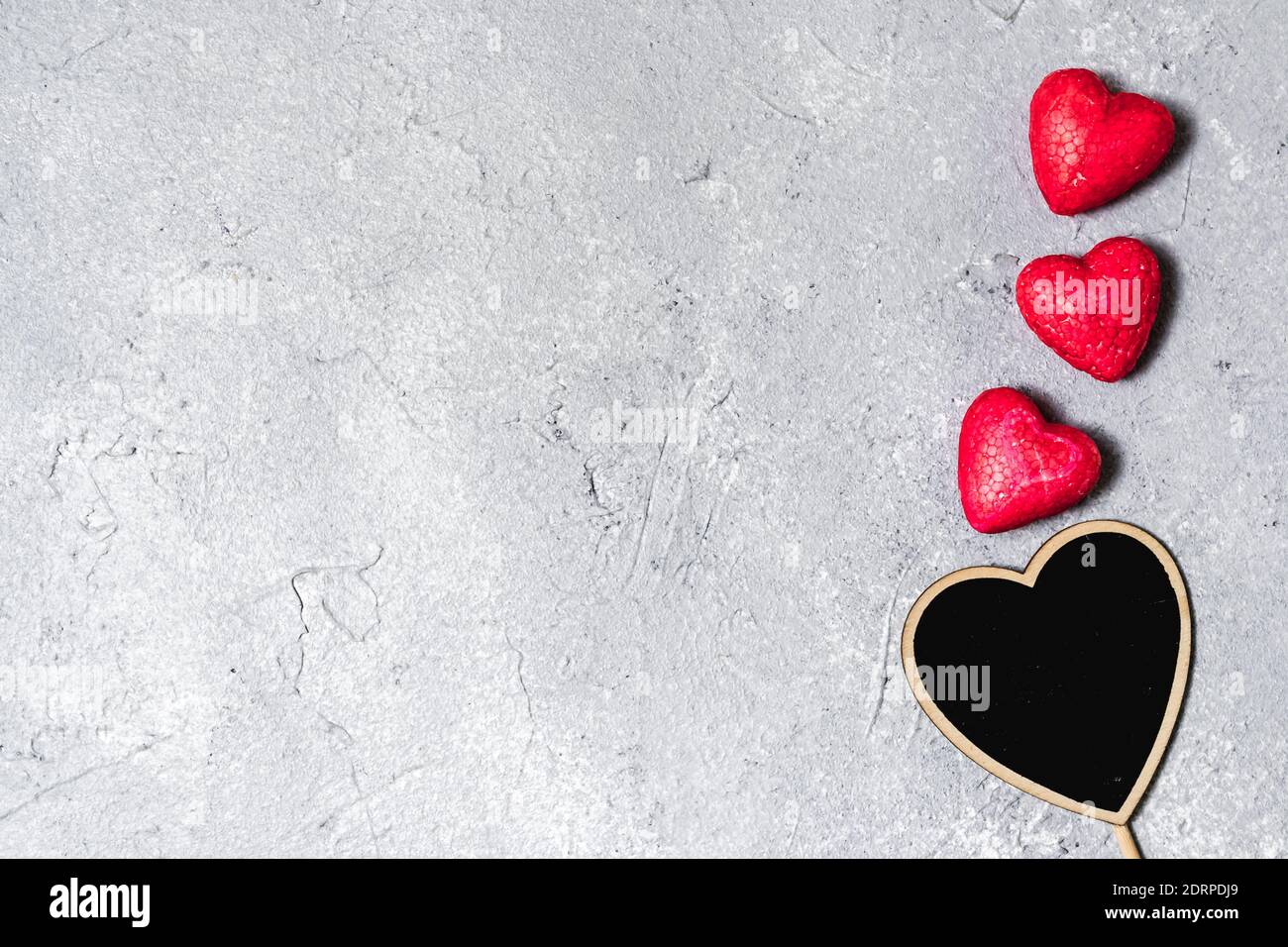 Valentine background with red hearts. Valentine's card with copy space.  Design element for romantic greeting card, wedding invitation, women's day  car Stock Photo - Alamy