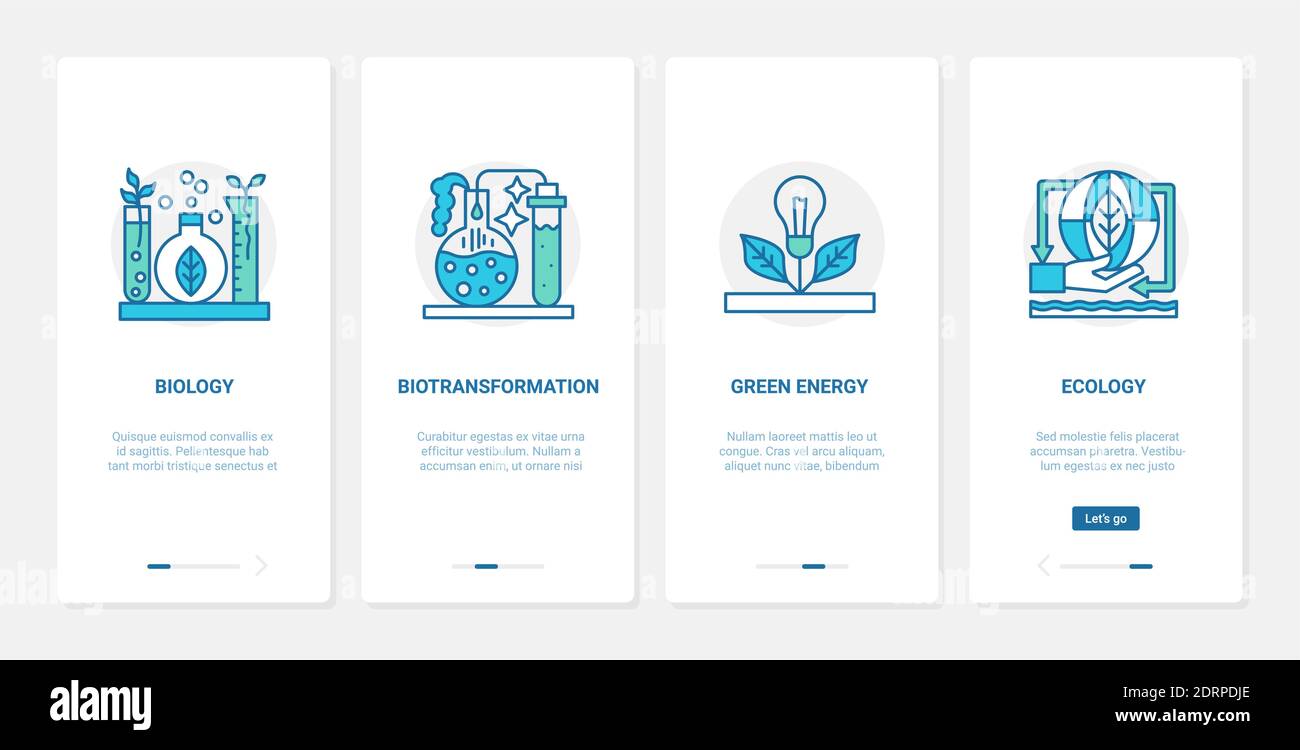 Eco green energy, ecology biology vector illustration. UX, UI ...