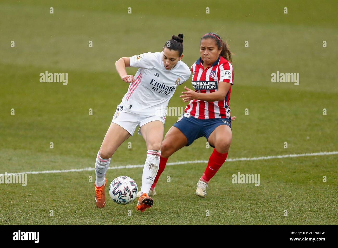 Aurelie Kaci of Real Madrid and Leicy Santos of Atletico de Madrid in action during the Women&#039;s Spanish championship, Liga / LM Stock Photo