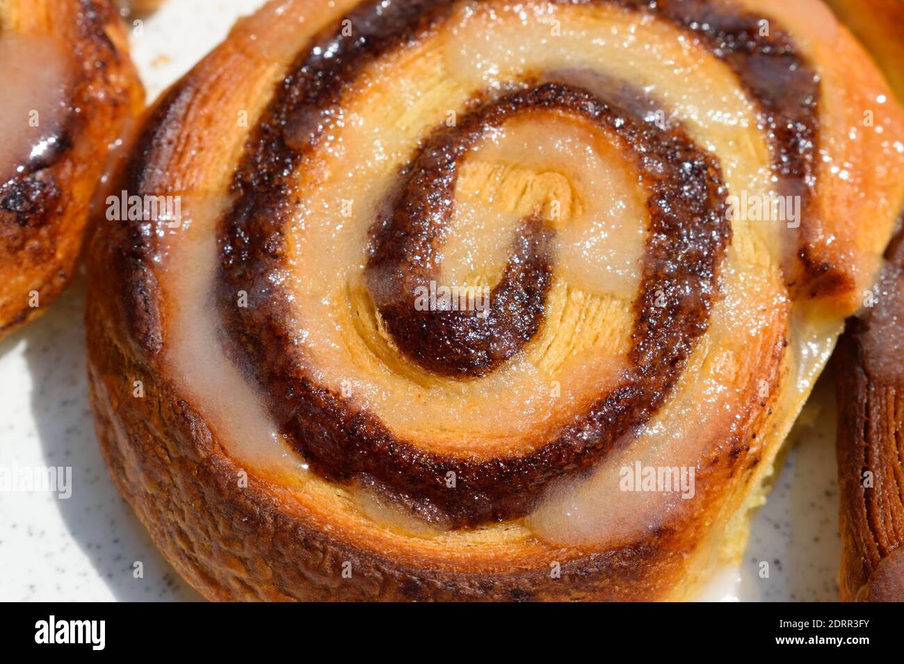 Homemade Vegan Cinnamon Rolls Made Without Eggs or Dairy Stock Photo