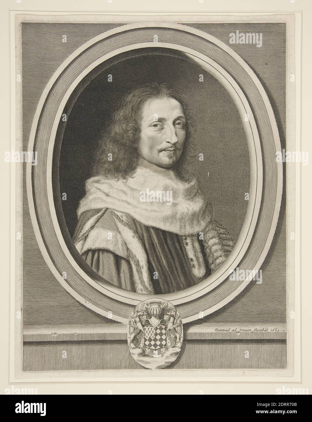 Artist: Robert Nanteuil, French, 1623–1678, Guillaume de Lamoignon, Marquis of Baville, Engraving, platemark: 32.1 × 24.5 cm (12 5/8 × 9 5/8 in.), French, 17th century, Works on Paper - Prints Stock Photo
