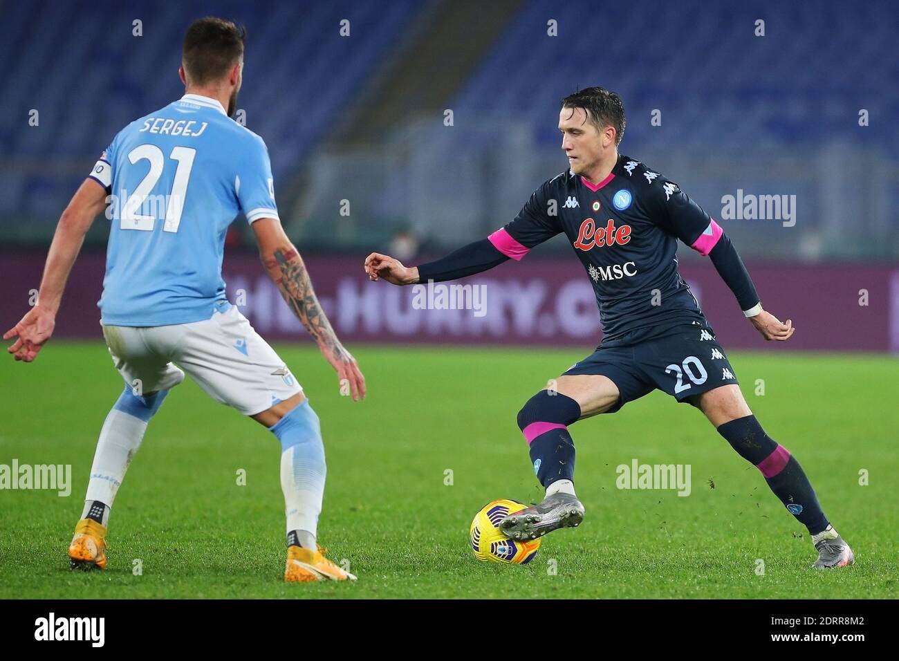 charme Paleis Streven Sergej Milinkovic Savic of Lazio (L) vies for the ball with Piotr Zielinski  of Napoli (R) during the Italian championship S / LM Stock Photo - Alamy