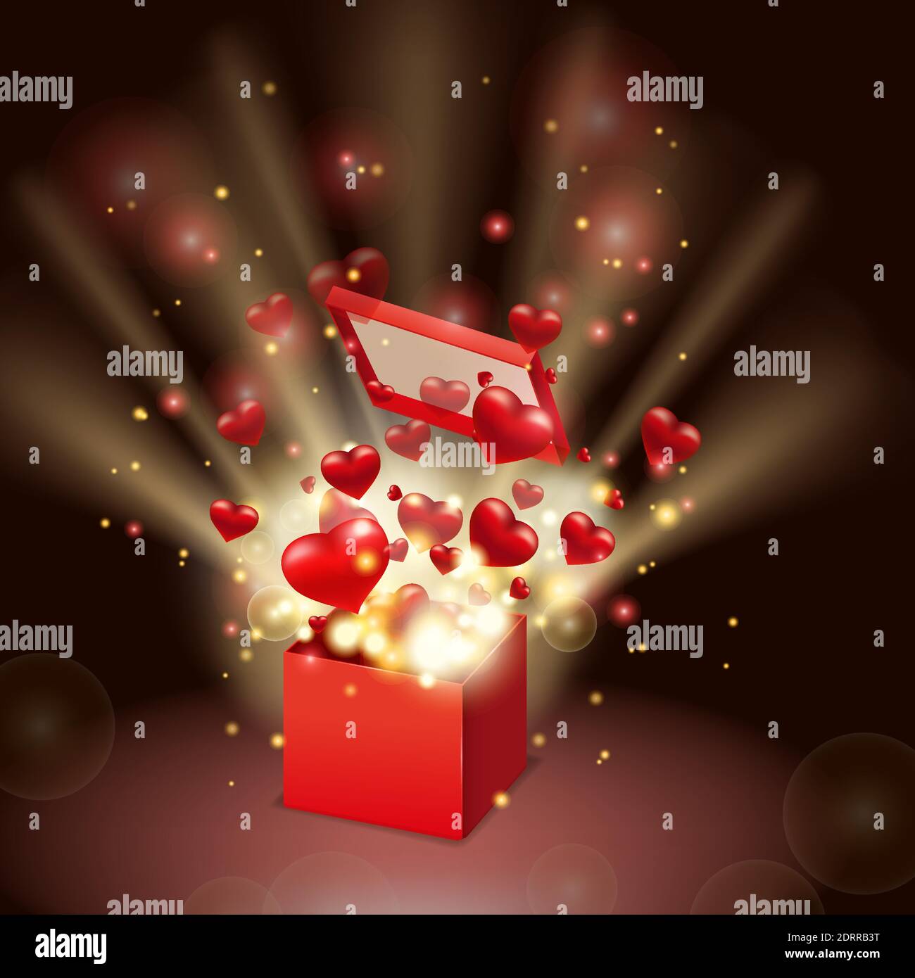 Valentines gifts box Stock Vector Images - Alamy