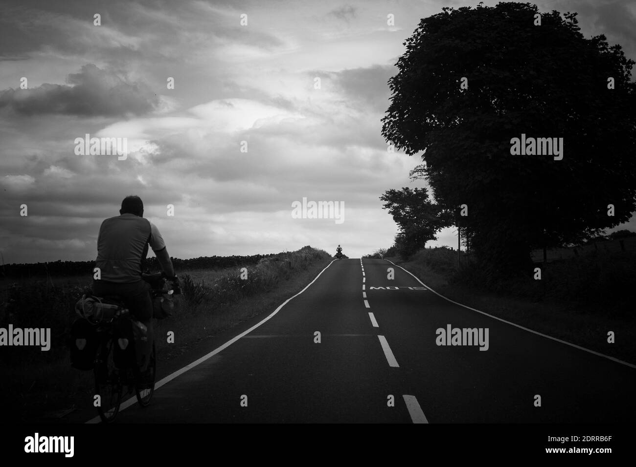 Motorcycle rear view Black and White Stock Photos & Images - Alamy
