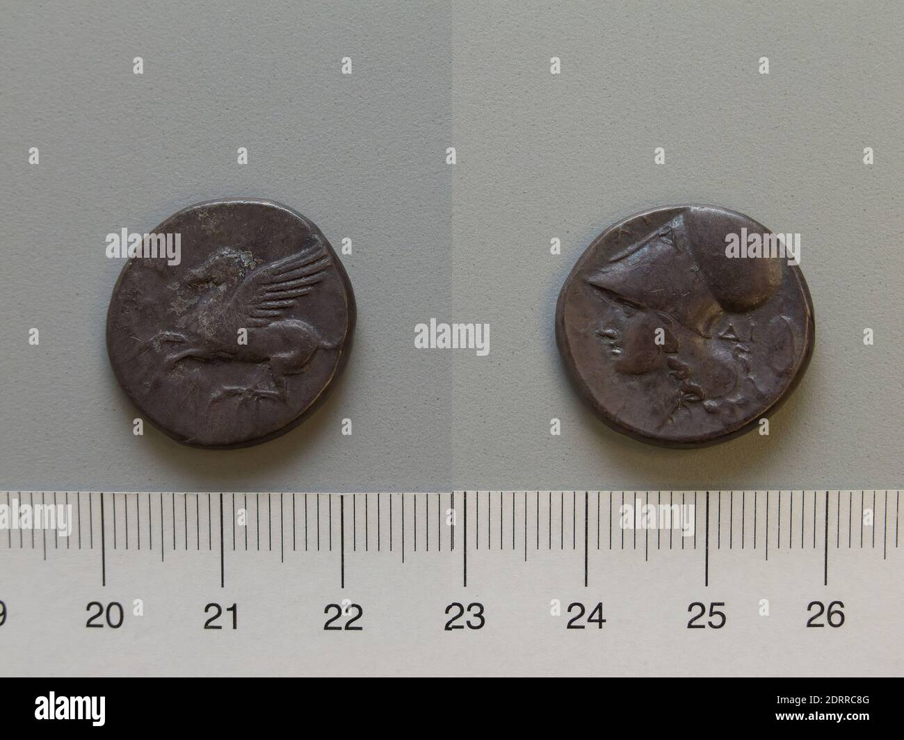 Mint: Argos Amphilochicum, Stater from Argos Amphilochicum, 350–270 B.C., Bronze, 8.39 g, 2:00, 21.2 mm, Made in Argos Amphilochicum, Greek, 4th–3rd century B.C., Numismatics Stock Photo