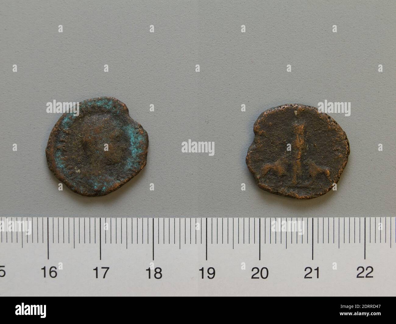 Mint: Viminacium, Coin from Viminacium, 238–44, Bronze, 3.40 g, 1:00, 19.20 mm, Made in Viminacium, Moesia Superior, Greek, 3rd century, Numismatics Stock Photo