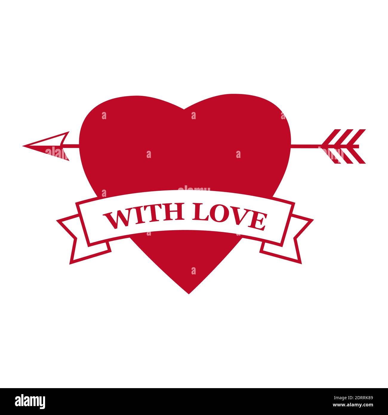 Set Valentine s Day and Wedding Romantic With Love Heart Arrows postage ...