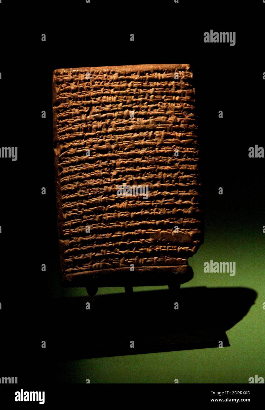 King Chronicle I. Clay tablet. Cuneiform script. Chronicle of early kings. British Museum. London, England, United Kingdom. Stock Photo