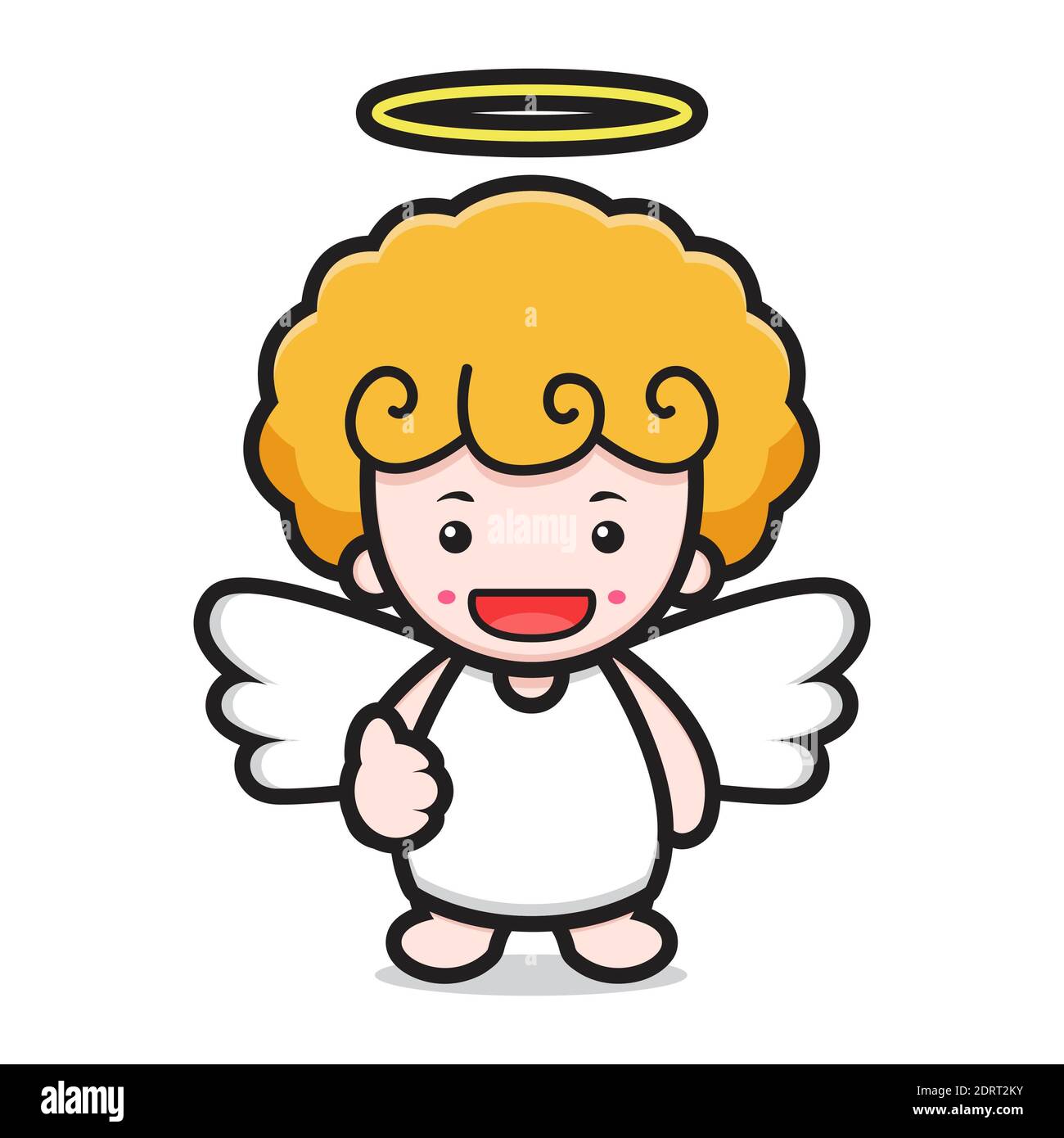 cute angel cartoon character with good pose Stock Photo - Alamy