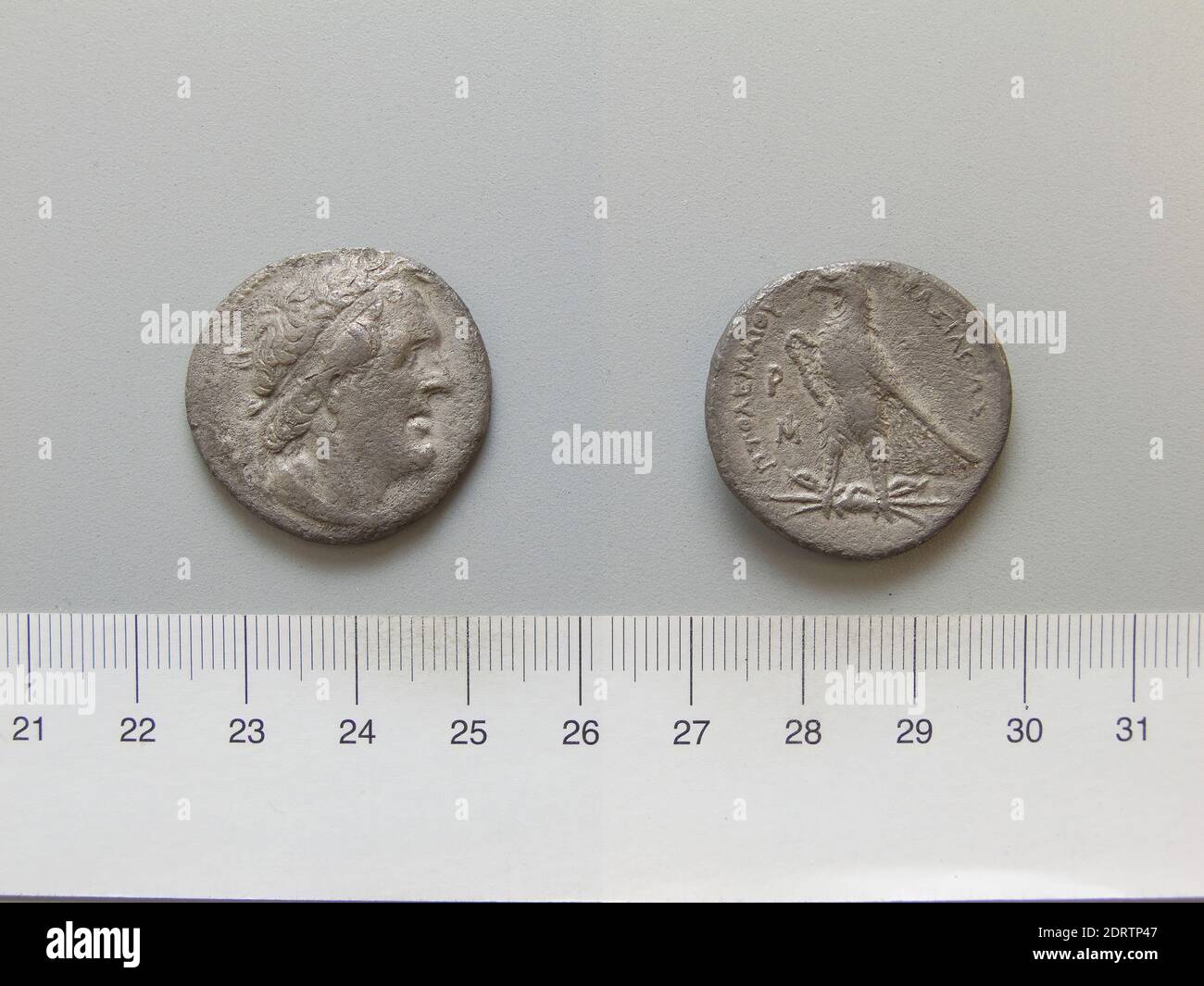 Mint: Egypt, Tetradrachm from Egypt, 305–285 B.C., Silver, 11.07 g, 1:00, 27.4 mm, Made in Egypt, Greek, 4th century B.C., Numismatics Stock Photo