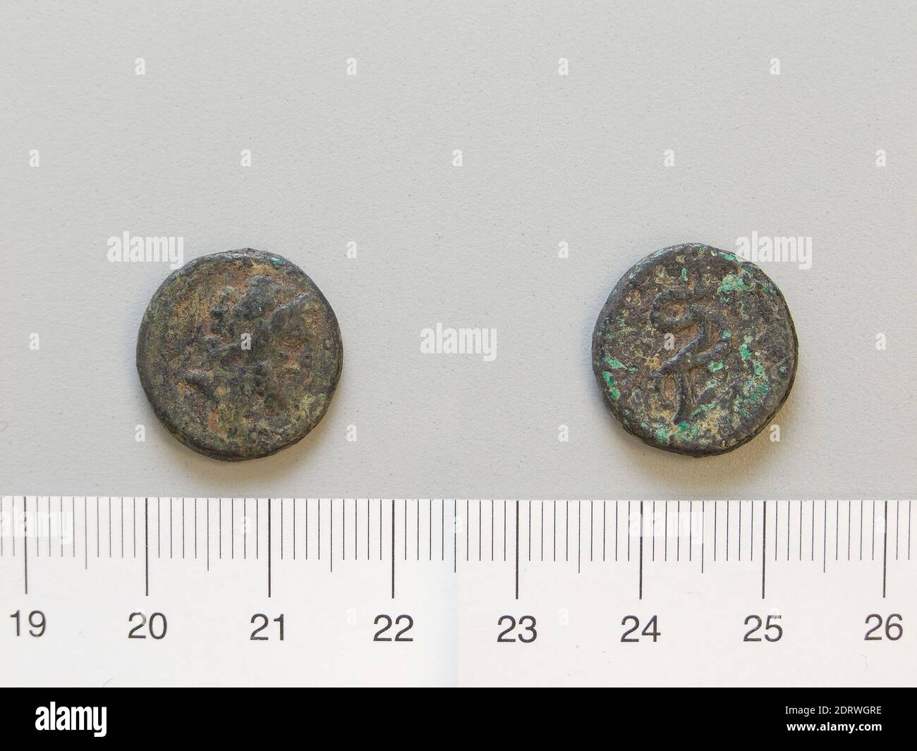 Mint: Pergamum, Coin of Unknown from Pergamum, 133–27 B.C., Copper, 3.99 g, 12:00, 17.1 mm, Made in Pergamum, Mysia, Roman, 2nd–1st century B.C., Numismatics Stock Photo