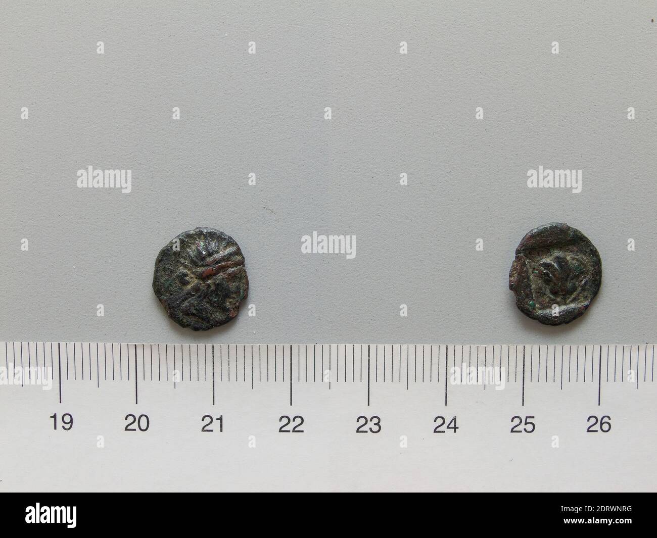 Mint: Rhodes, Coin from Rhodes, 166–88 B.C., Copper, 1.18 g, 6:00, 12.8 mm, Made in Rhodes, Greek, 2nd–1st century B.C., Numismatics Stock Photo