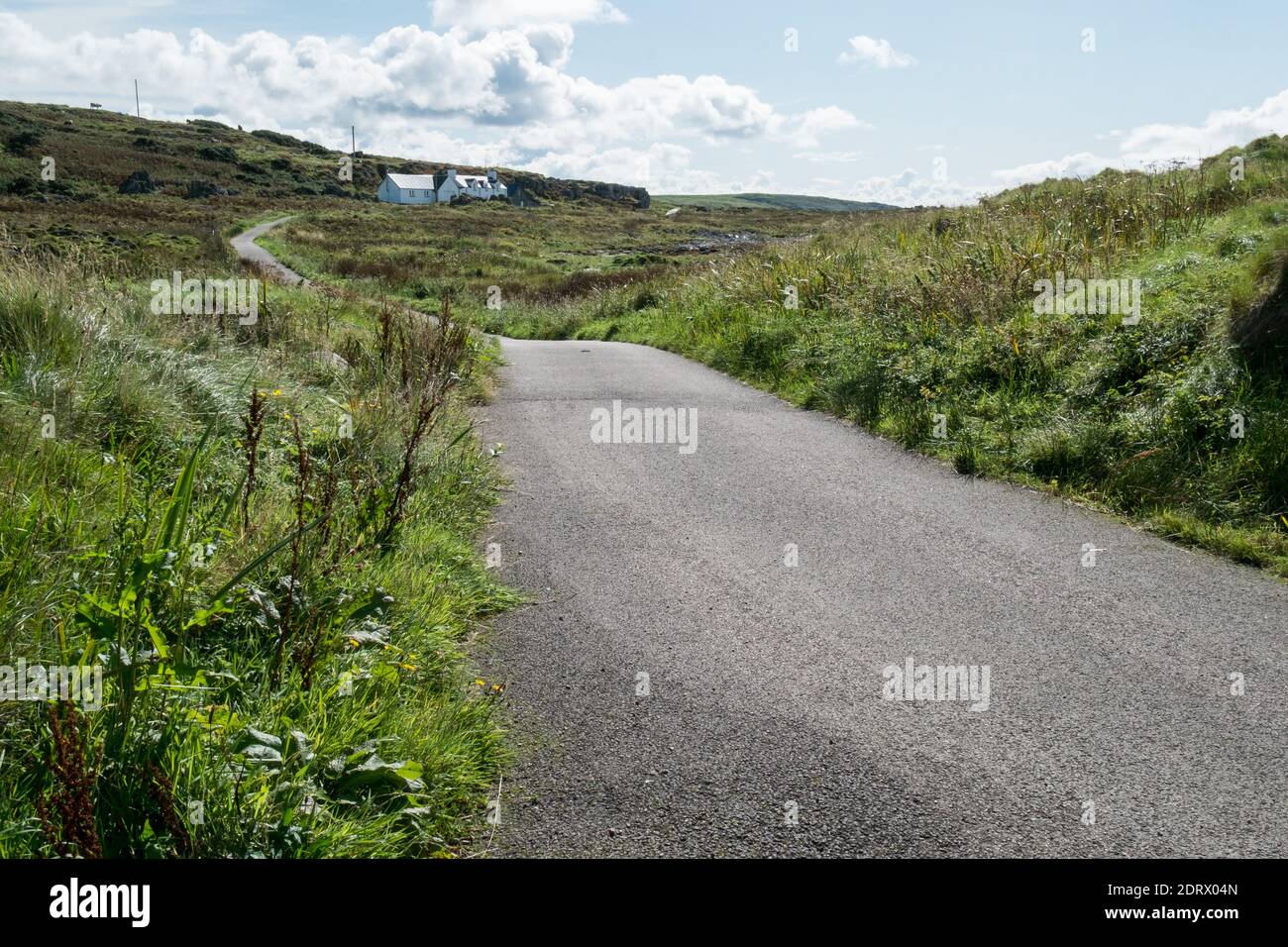 Single Track Road, Keillmore, Argyll. Stock Photo