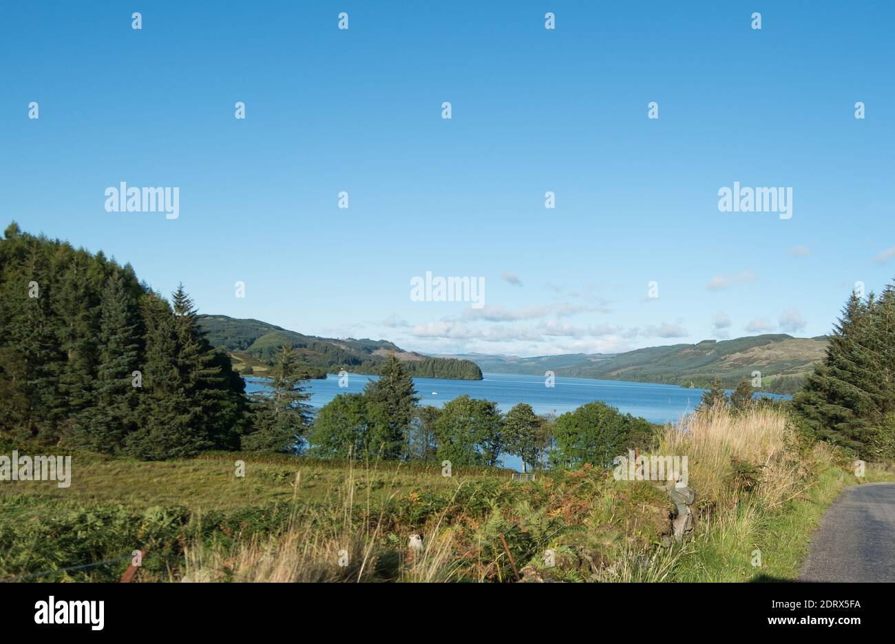 Loch Awe from the South West, from near Ford on the B840 Stock Photo
