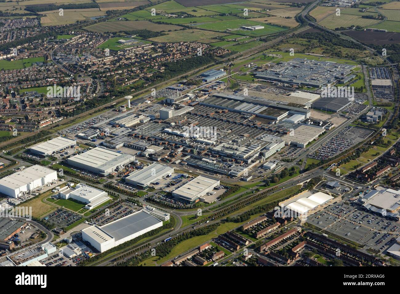 Aerial Views Tata Jaguar Land Rover Car Assembly Plant, Halewood Body