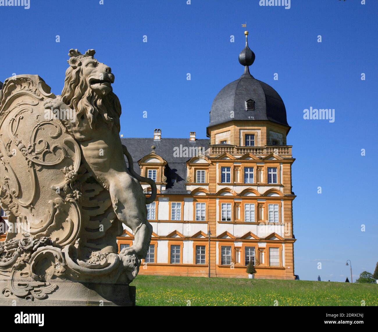 Seehof palais, the former residence of the prince-bishops of Bamberg, Memmelsdorf, Upper Frankonia, Bavaria, Germany  /  Schloß Seehof, Sommerresidenz Stock Photo