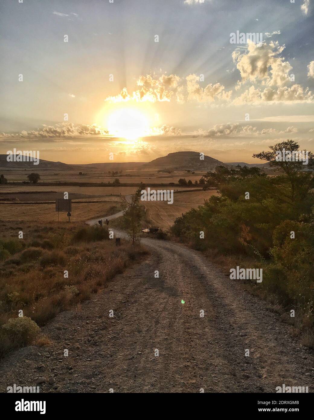 Morning Sunrise Over The Spanish Plains Stock Photo Alamy