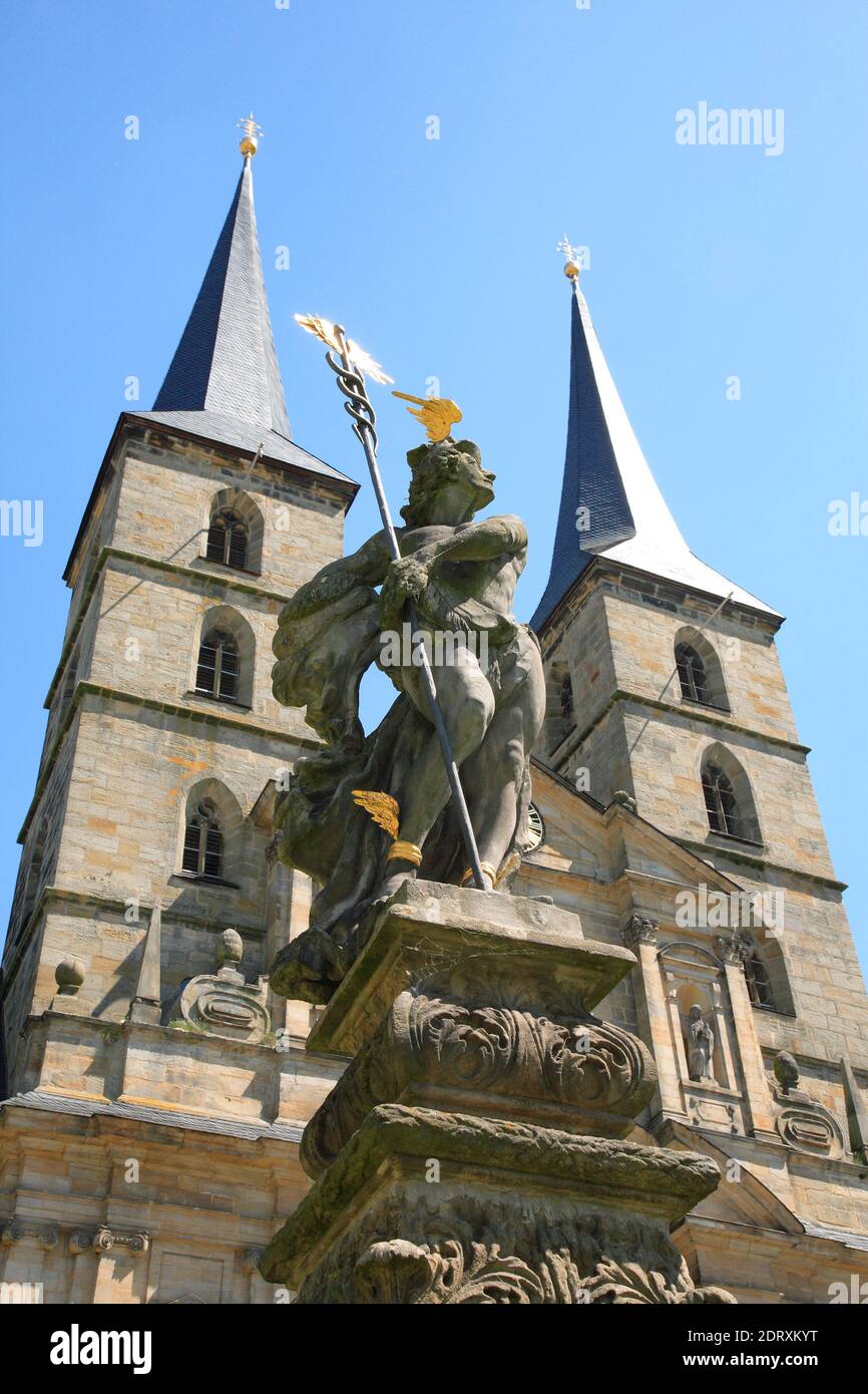 Michelsberg Monastery, Michaelsberg, former Benedictine Abbey, Bamberg, Upper Franconia, Bavaria, Germany  /  Kloster Michelsberg, Michaelsberg, ehema Stock Photo