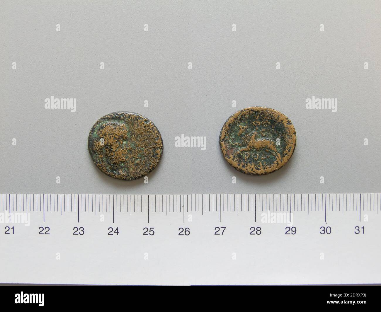 Mint: Aradus, Coin from Aradus, 86–85 B.C., Copper, 5.30 g, 11:00, 21.1 mm, Made in Aradus, Phoenicia, Greek, 1st century B.C., Numismatics Stock Photo