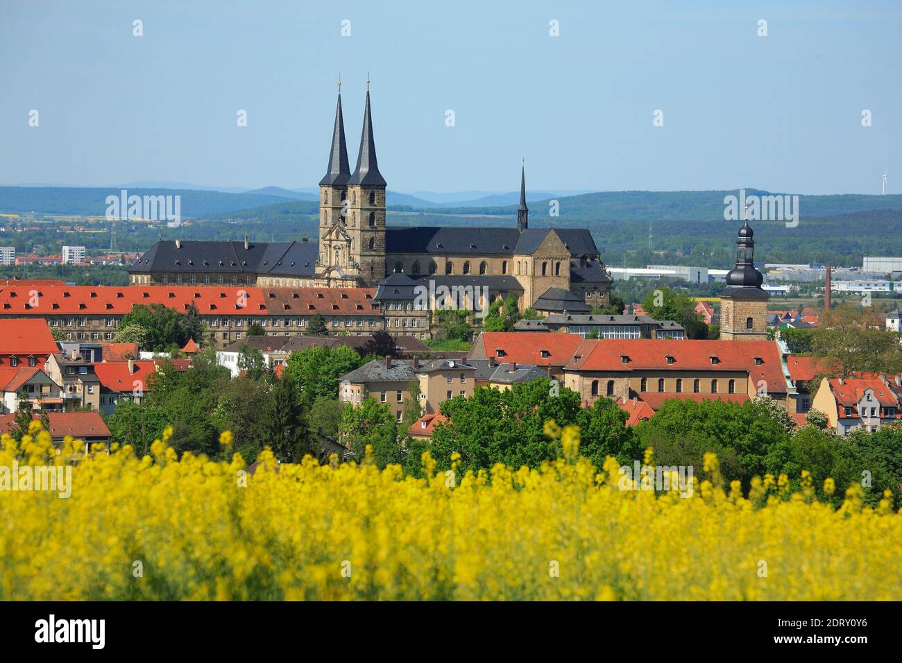 Panorama of Bamberg, Upper Franconia, Bavaria, Germany  /  Panorama von Bamberg, Oberfranken, Bayern, Deutschland Stock Photo
