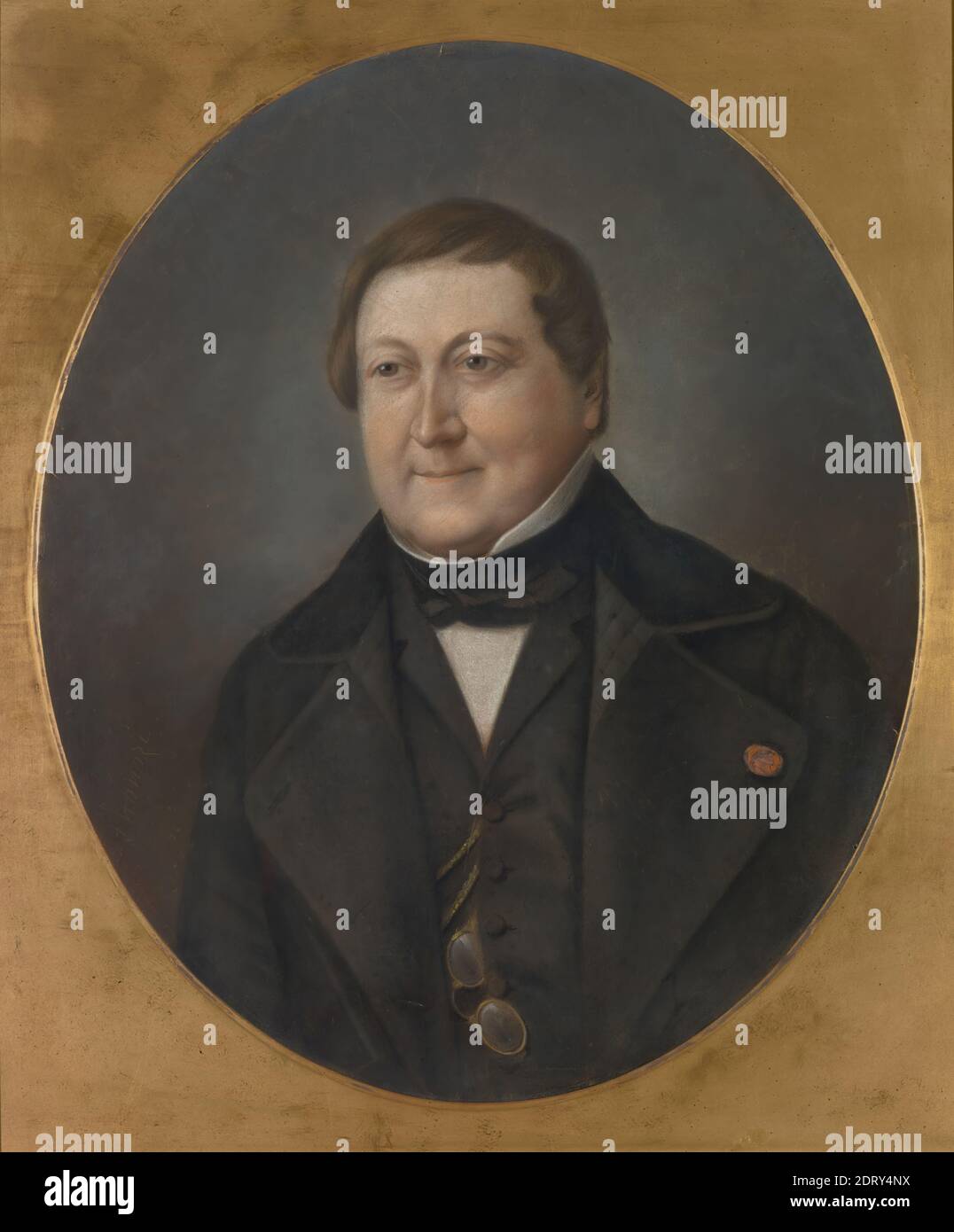 Portrait of Rossini, 19th century, Pastel, Sheet: 64.8 × 54 cm (25 1/2 × 21 1/4 in.), Italian, 19th century, Works on Paper - Drawings and Watercolors Stock Photo