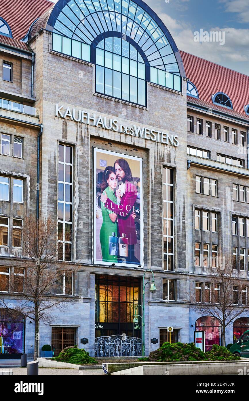 Berlin, Germany March 19, 2020 Entrance of a traditional department