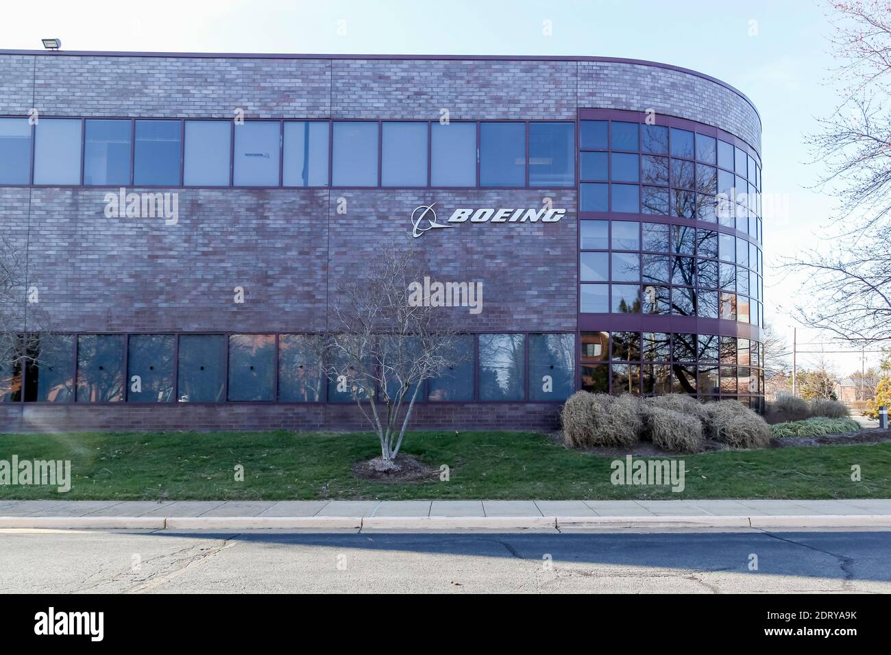 Boeing sign on the building in Herndon, Virginia, USA Stock Photo Alamy