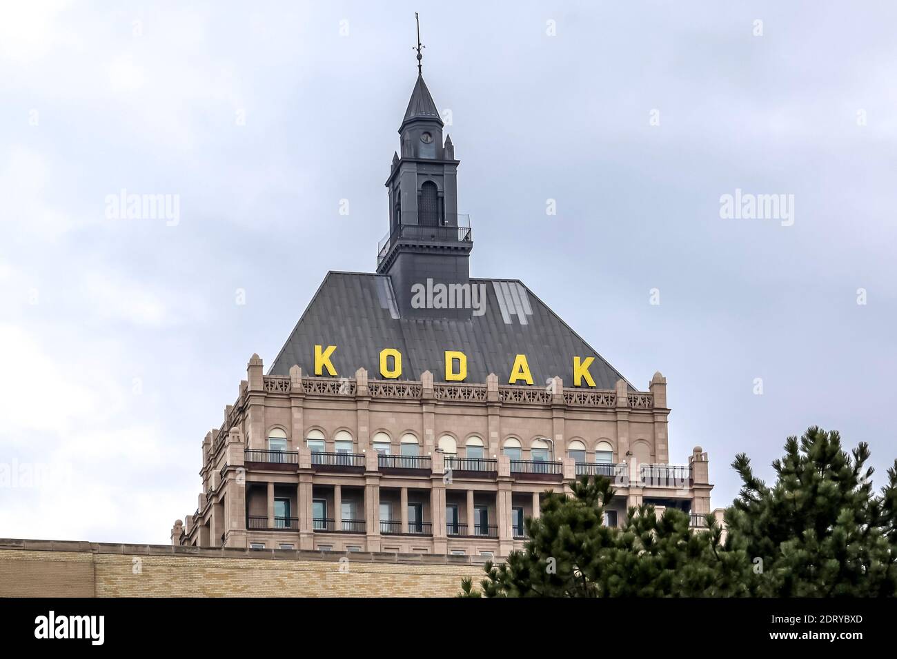 Kodak sign outside their world  headquarters in Rochester, USA. Stock Photo