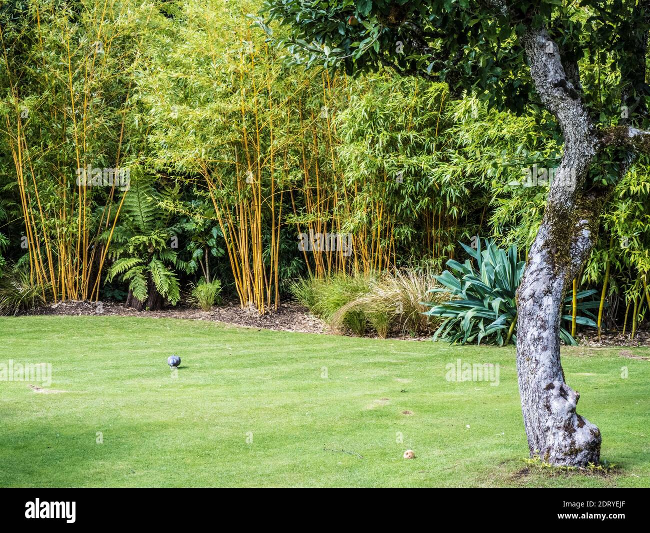 The landscaped gardens at Cotswold Wildlife Park near Burford, Oxfordshire. Stock Photo