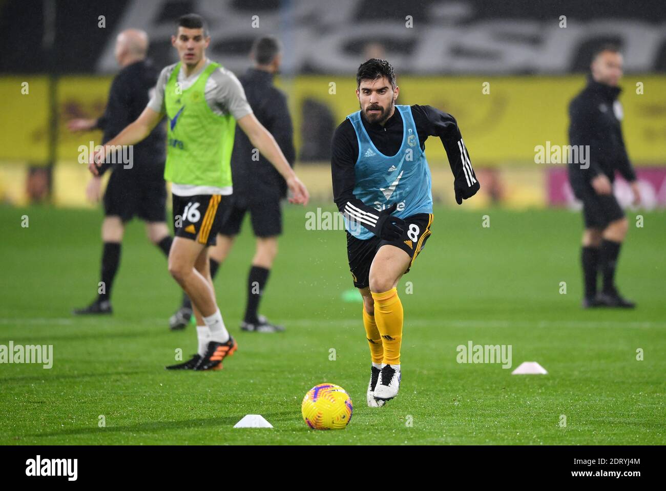 Wolverhampton Wanderers' Ruben Neves warms up during the Premier League match at Turf Moor, Burnley. Stock Photo