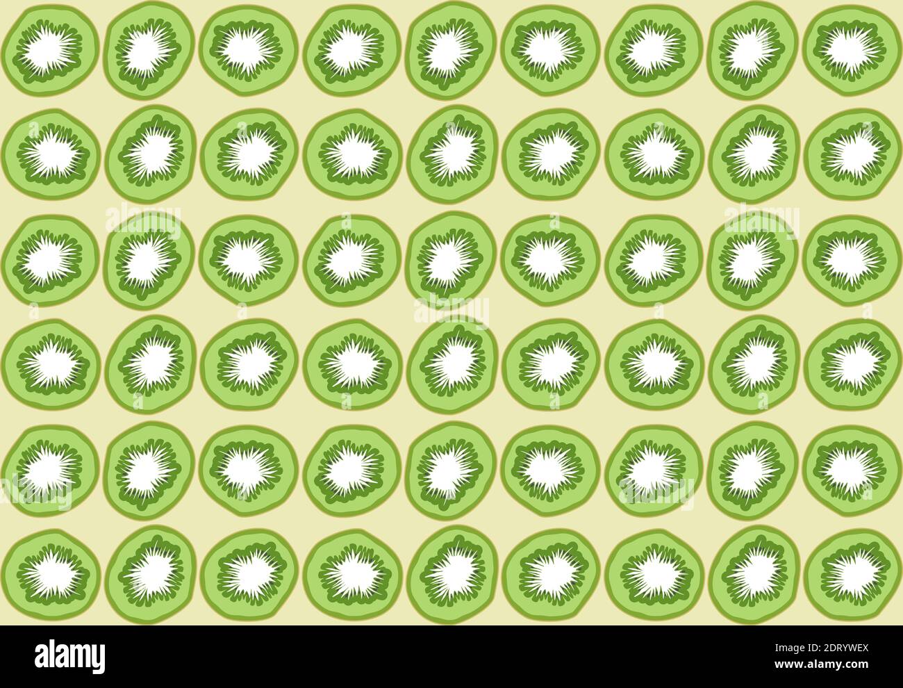 Digital illustration of sliced kiwis for wallpapers Stock Photo - Alamy