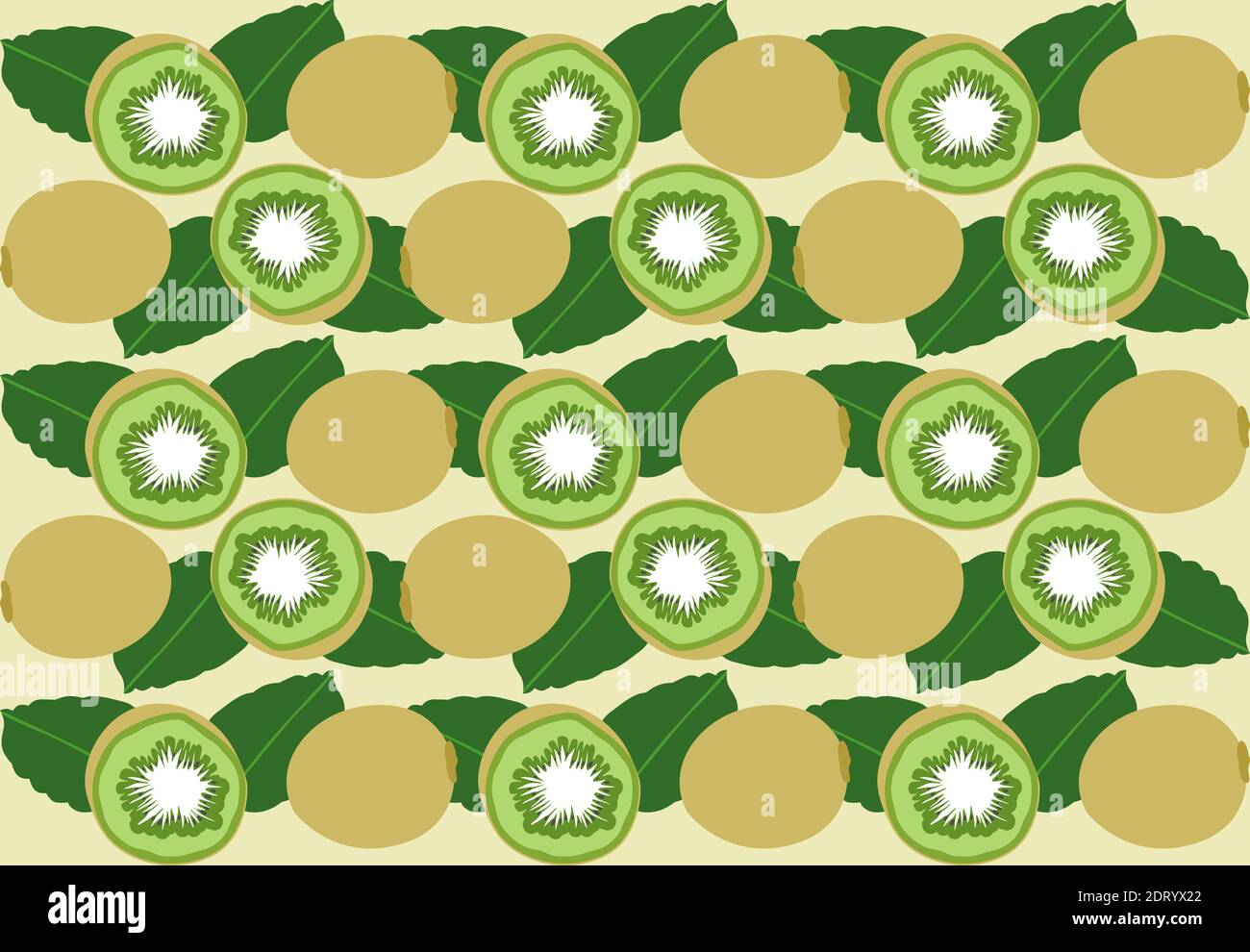 Digital illustration of sliced kiwis for wallpapers Stock Photo - Alamy