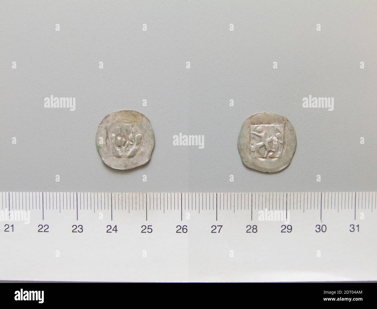 Mint: Schwaben, Coin from Schwaben, ca. 12th–13th century A.D., Silver, 0.51 g, 12:00, 17.1 mm, Made in Schwaben, Germany, German, ca. 12th–13th century, Numismatics Stock Photo