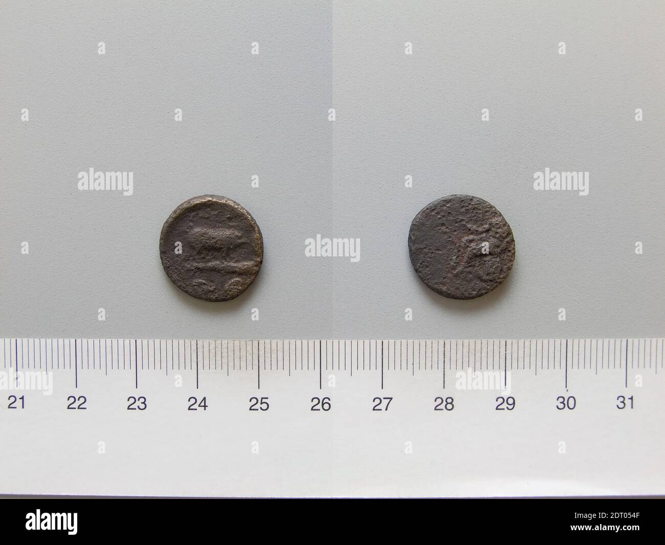 Mint: Eleusis, Coin from Eleusis, Bronze, 3.89 g, 17.1 mm, Made in Eleusis, Attica, Greek, Numismatics Stock Photo