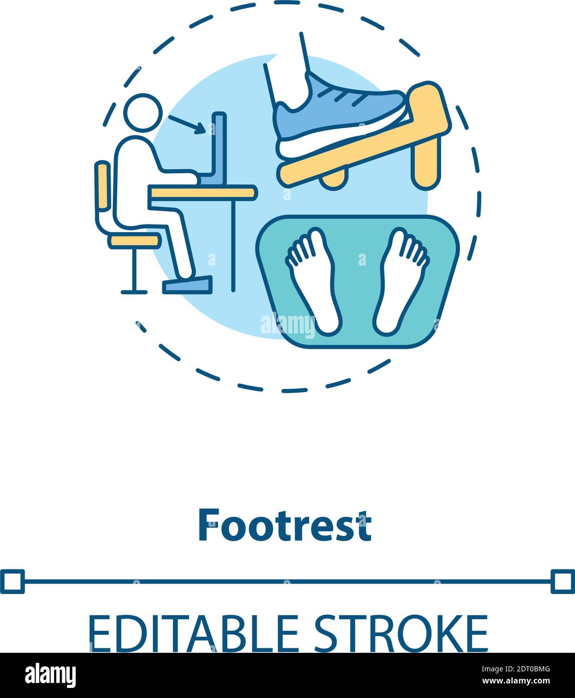 Footrest concept icon Stock Vector Image & Art Alamy